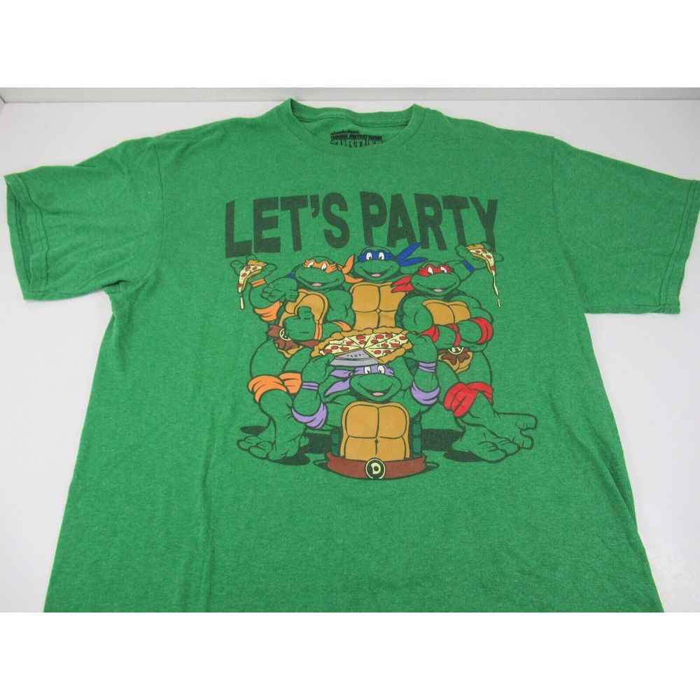 Men's Teenage‎ Mutant Ninja Turtles T-shirt Let's Party size Med 2015 A7